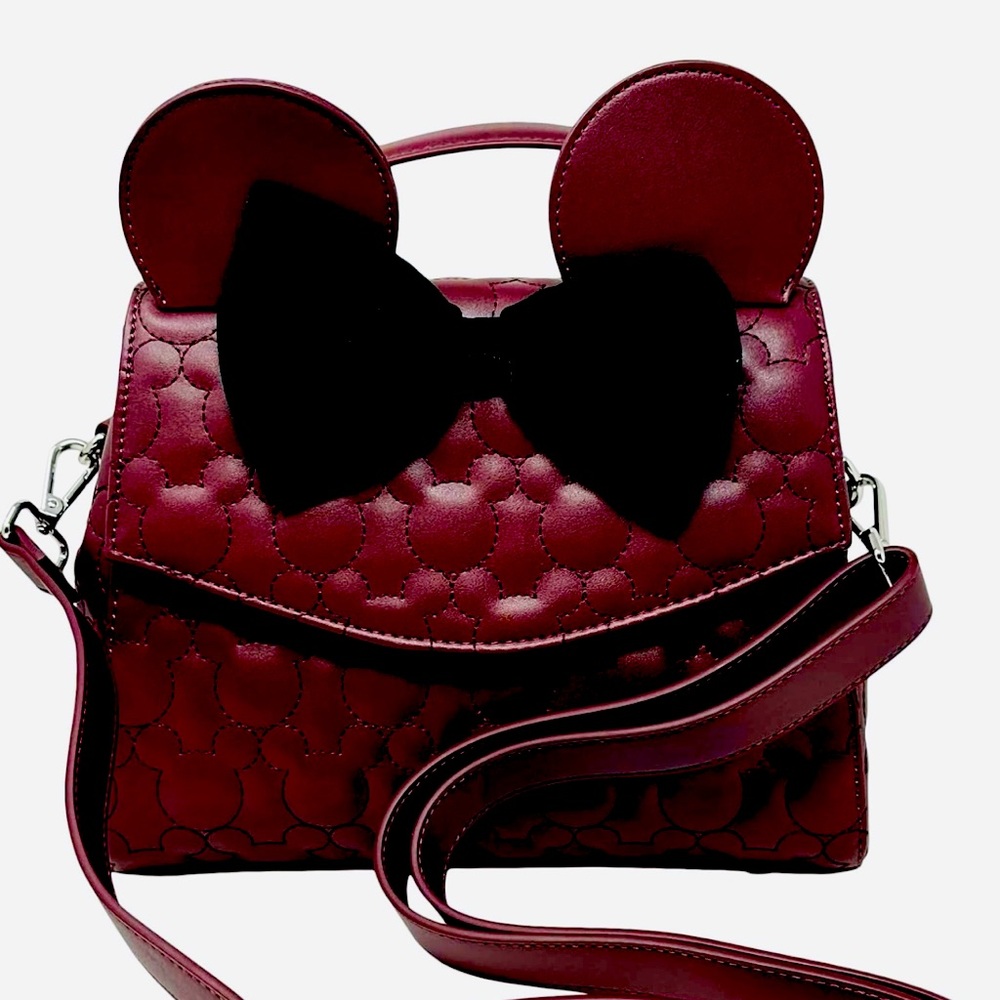Loungefly Red and Black Minnie Mouse Mini Bag